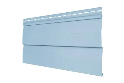 Виниловый сайдинг Tecos - корабельный брус, голубой