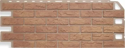 Фасадная панель Цокольный сайдинг Альта-профиль - коллекция "кирпич", кирпич бежевый
