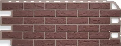 Фасадная панель Цокольный сайдинг Альта-профиль - коллекция "кирпич", кирпич красный