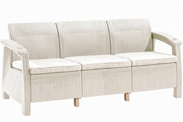 Трёхместный диван  Yalta Sofa 3 Seat белый купить в Балашове