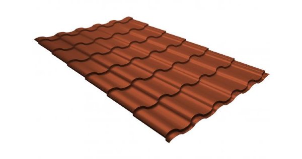 Металлочерепица кредо GL 0,5 GreenСoat Pural RR 750 кирпично-красный (RAL 8004 терракота) купить в Балашове