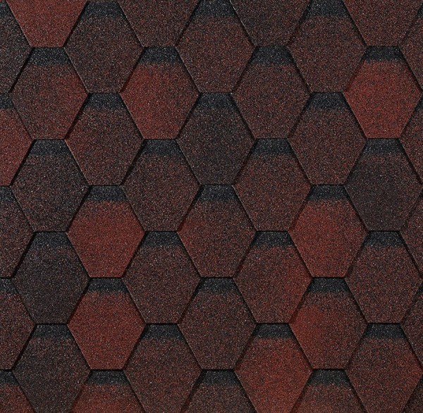 Гибкая черепица EURASIA Docke, Коллекция ШЕСТИГРАННИК Красный купить в Балашове