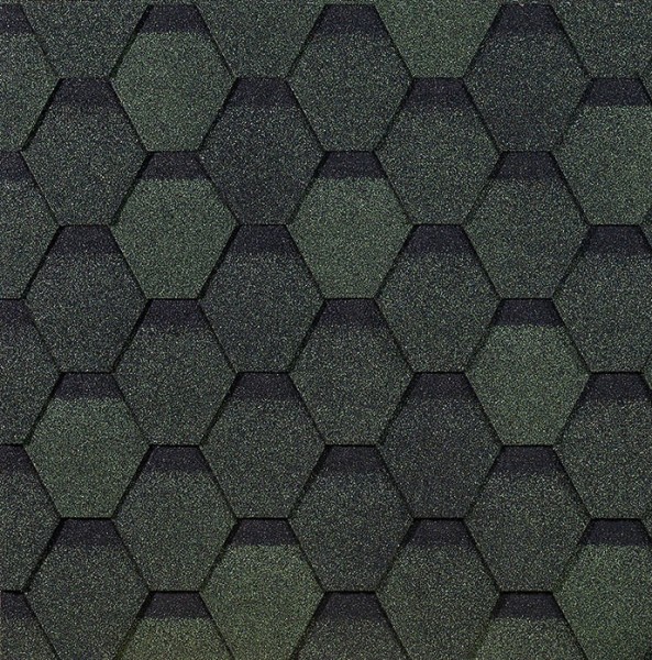 Гибкая черепица EURASIA Docke, Коллекция ШЕСТИГРАННИК Зелёный купить в Балашове