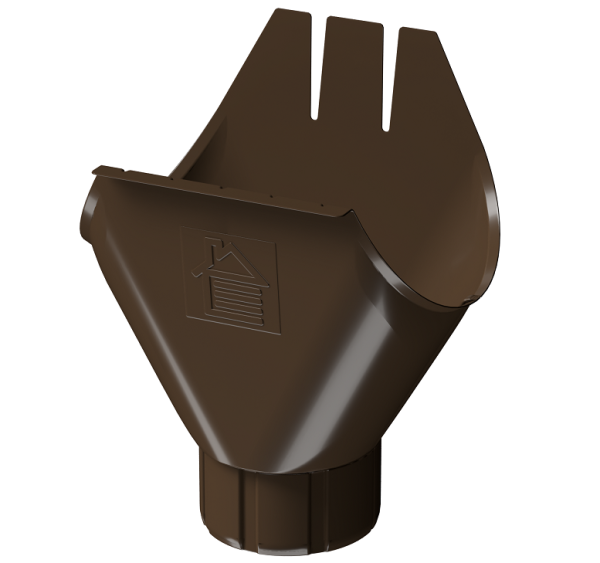 Воронка желоба D125 Döcke STAL PREMIUM Каштан, (RAL 8017) купить в Балашове