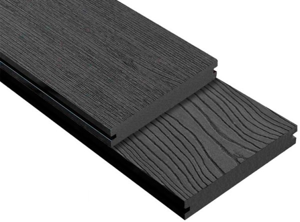 Террасная доска ДПК Outdoor 3D полнотелая STORM/OCEAN BLACK черная купить в Балашове