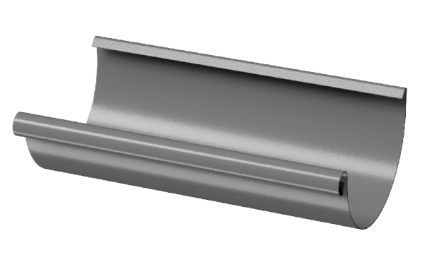 Желоб полукруглый D125 3 м Döcke STAL PREMIUM Графит, (RAL 7024) купить в Балашове