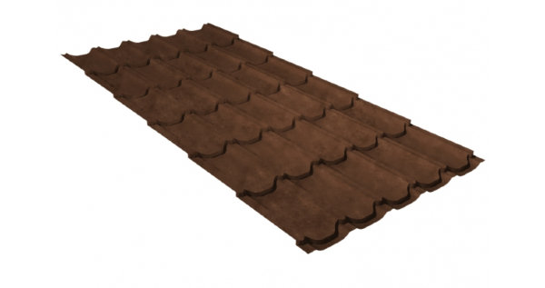 Металлочерепица квинта плюс 0,45 Safari Twincolor Brown купить в Балашове