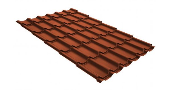 Металлочерепица классик GL 0,5 GreenCoat Pural RR 750 кирпично-красный (RAL 8004 терракота) купить в Балашове