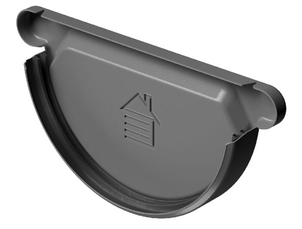 Заглушка желоба D125 Döcke STAL PREMIUM Графит, (RAL 7024) купить в Балашове
