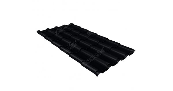Металлочерепица камея 0,45 Drap RAL 9005 черный купить в Балашове