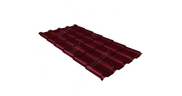 Металлочерепица камея 0,45 Drap RAL 3005 красное вино купить в Балашове