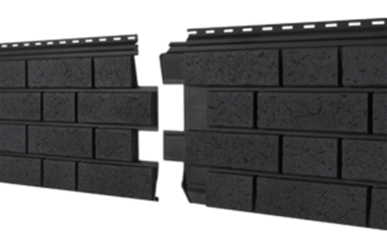 Фасадная панель Ю-пласт Стоун Хаус S-Lock Клинкер Нордик Графитовый купить в Балашове