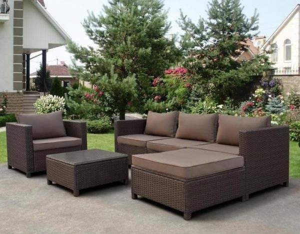 Комплект мебели AFINA плетеной из иск. ротанга YR821A Brown/Beige купить в Балашове