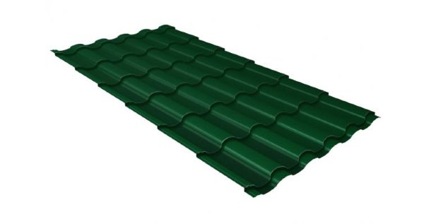Металлочерепица кредо 0,5 Satin RAL 6005 зеленый мох купить в Балашове