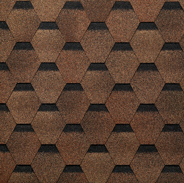 Гибкая черепица EURASIA Docke, Коллекция ШЕСТИГРАННИК Светло-коричневый купить в Балашове