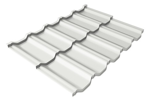 Металлочерепица модульная Квинта Uno Grand Line c 3D резом 0,5 Satin RAL 9003 сигнальный белый купить в Балашове