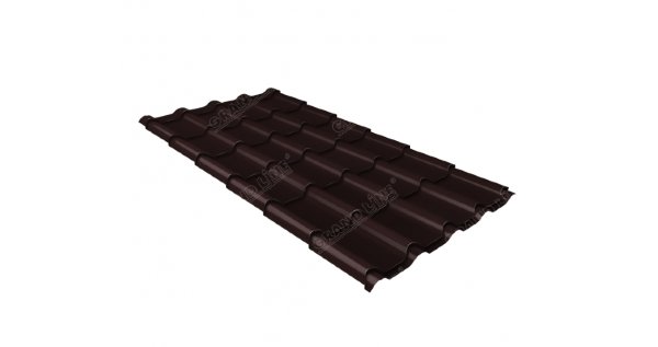 Металлочерепица камея GL 0,5 Quarzit RAL 8017 Metallic купить в Балашове