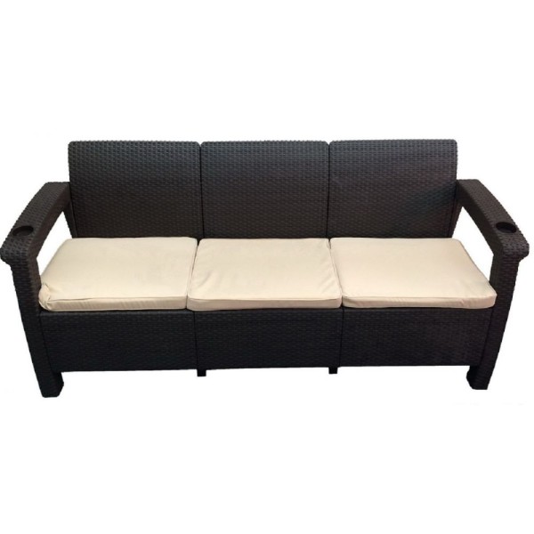 Трёхместный диван  Yalta Sofa 3 Seat венге купить в Балашове
