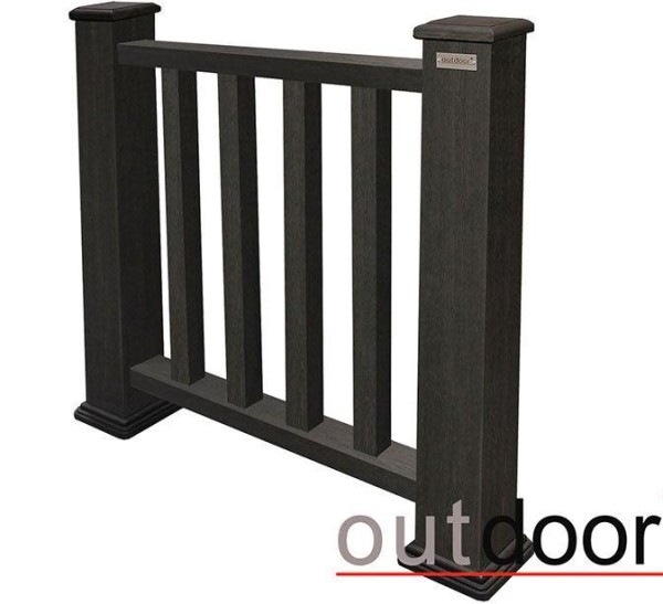 Ограждение из ДПК Outdoor Классик 3D STORM чёрный купить в Балашове
