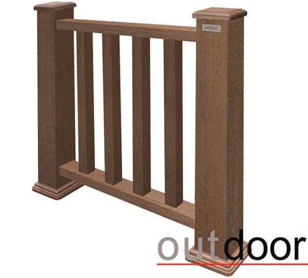 Ограждение из ДПК Outdoor Классик 3D STORM коричневый микс купить в Балашове