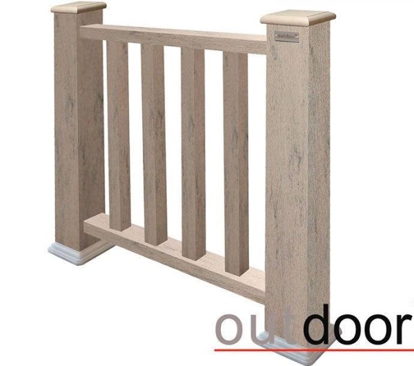 Ограждение из ДПК Outdoor Классик 3D STORM серый микс купить в Балашове
