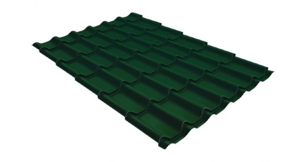 Металлочерепица классик GL 0,5 Velur20 RAL 6005 зеленый мох купить в Балашове