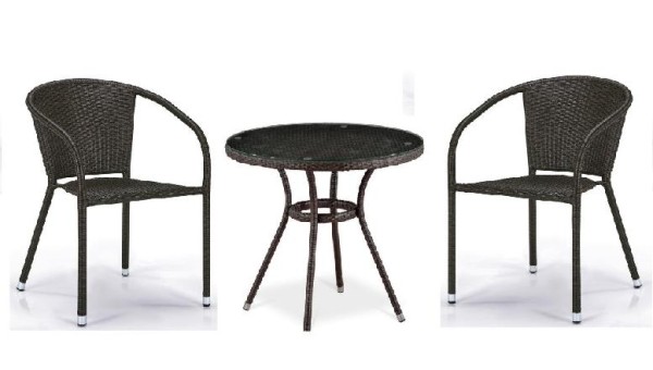 Комплект плетеной мебели AFINA из иск. ротанга Асоль-7 T282ANT/Y137C-W53 Brown 2Pcs купить в Балашове