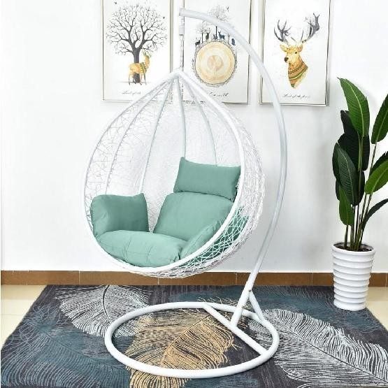 Кресло Подвесное из искусственного ротанга AFM-168A-L White/Green купить в Балашове