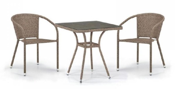 Комплект плетеной мебели AFINA из иск. ротанга T282BNT/Y137C-W56 Light Brown 2Pcs купить в Балашове