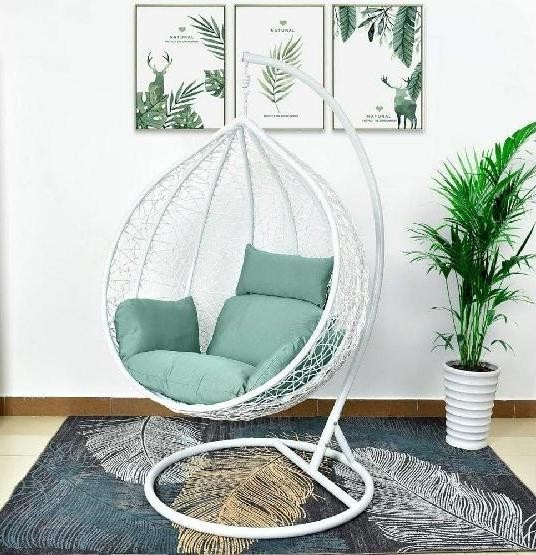 Кресло Подвесное из искусственного ротанга AFM-168A-XL White/Green купить в Балашове