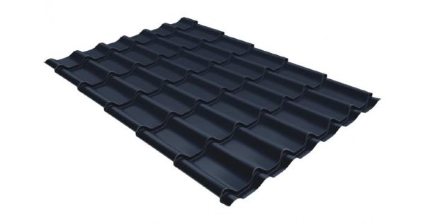 Металлочерепица классик 0,5 Satin RAL 7024 мокрый асфальт купить в Балашове