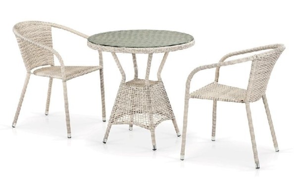 Комплект плетеной мебели AFINA из иск. ротанга T705ANT/Y137C-W85 Latte 2Pcs купить в Балашове