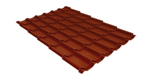 Металлочерепица классик 0,5 Satin RAL 8004 терракота купить в Балашове