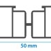 Лага алюминиевая KRONEX 50x25x3000 мм несущая купить в Балашове