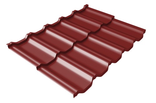 Металлочерепица модульная Квинта Uno Grand Line c 3D резом 0,5 Satin RAL 3011 коричнево-красный купить в Балашове