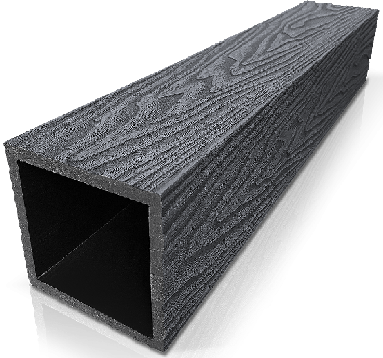 Столб ДПК 3D GardenParkett фактура дерева Графит купить в Балашове