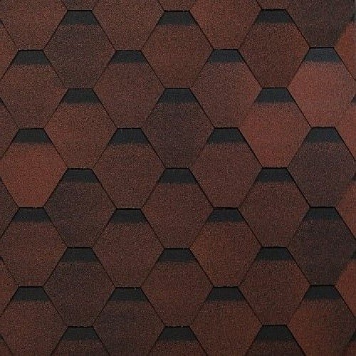 Гибкая черепица Shinglas, коллекция Оптима – Красный купить в Балашове