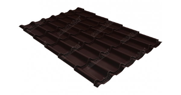 Металлочерепица классик GL 0,5 Quarzit RAL 8017 шоколад Metallic купить в Балашове
