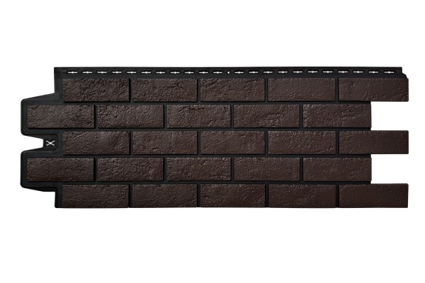 ФП Grand Line состаренный кирпич премиум Шоколадный (шов RAL 9005) купить в Балашове