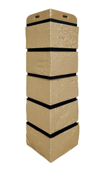 Угол Grand Line состаренный кирпич премиум Песочный (шов RAL 9005) купить в Балашове