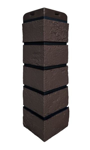 Угол Grand Line состаренный кирпич премиум Шоколадный (шов RAL 9005) купить в Балашове