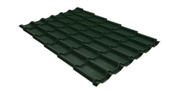 Металлочерепица классик 0,5 Satin RR 11 темно-зеленый купить в Балашове