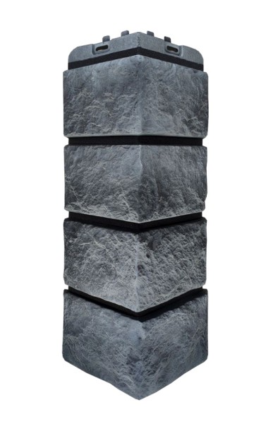 Угол наружный Grand Line Колотый Камень Антрацит, Шов чёрный купить в Балашове